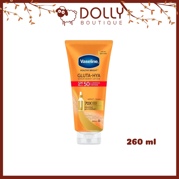 Sữa Dưỡng Thể Chống Nắng Vaseline Healthy Bright Gluta-Hyal 70X Serum Burst Lotion 260ml