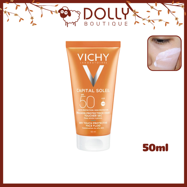 Kem Chống Nắng Vichy Capital Soleil Dry Touch Protective Face Fluid SPF50 UVB+UVA - 50ml