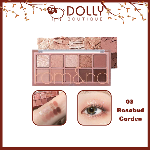 Phấn Mắt 10 Ô Rom&nd Better Than Palette #03 Rosebud Garden (Tone Hồng Đất) 7.5g