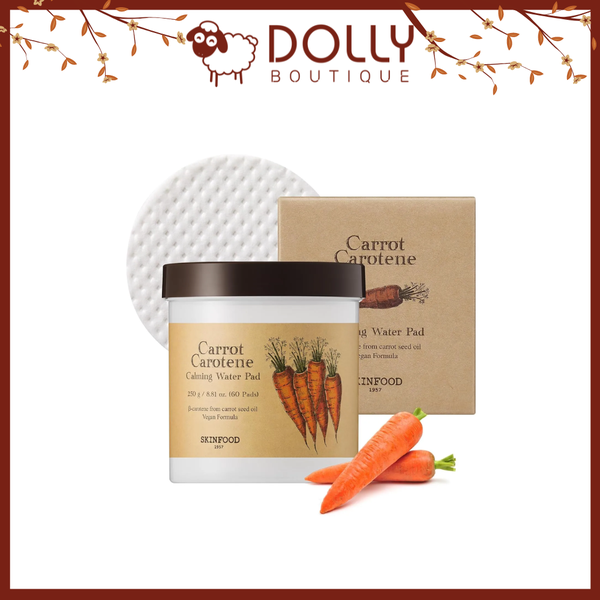 Nước Cân Bằng Skinfood Carrot Carotene Calming Water Pad (60 miếng)