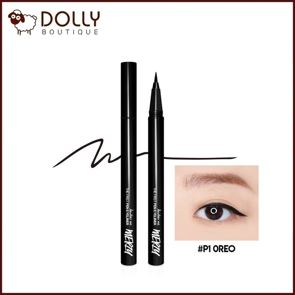 Bút Kẻ Mắt Nước Chống Trôi Merzy Another Me The First Pen Eyeliner - P1 Oreo