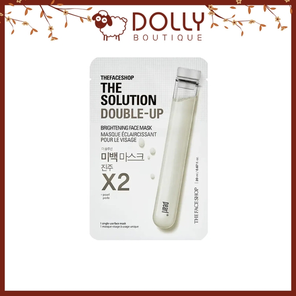 Mặt Nạ Giấy Tăng Cường Làm Sáng Da The Face Shop The solution Double Up Brightening Face Mask - 20ml