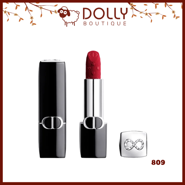 Son Dior Rouge Velvet 809 Red Forever - Limited Edition New Years 2026