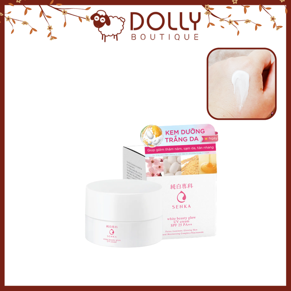 Kem Dưỡng Trắng Da Chống Nắng Ban Ngày Senka White Beauty Glow UV Cream 50g