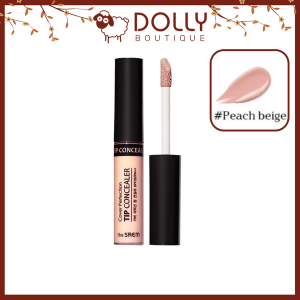 Kem Che Khuyết Điểm The Saem Cover Perfection Tip Concealer #Peach Beige - 6.5g