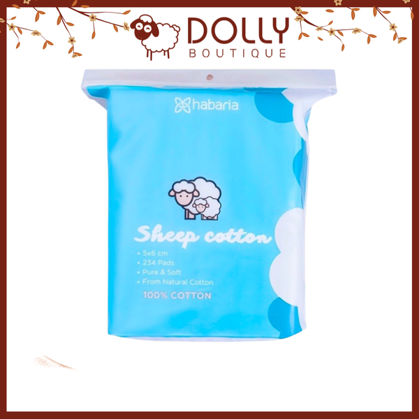 Bông Tẩy Trang Cừu Habaria Sheep Cotton 234 miếng