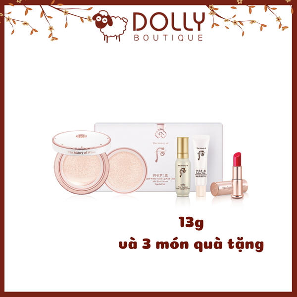 Bộ Phấn Nước Đa Năng Chống Nắng Và Nâng Tông The History of Whoo Seol Radiant White Tone Up Sun Cushion Set (Original) 13g ( không kèm lõi)