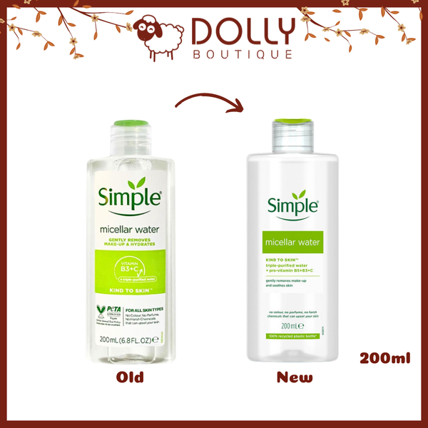 Nước Tẩy Trang Simple Micellar Cleansing Water 200ml