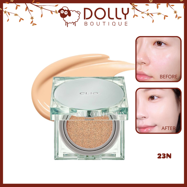 Phấn Nước Clio Kill Cover Skin Fixer Cushion SPF50+ PA+++ 23N Ginger 15gx2