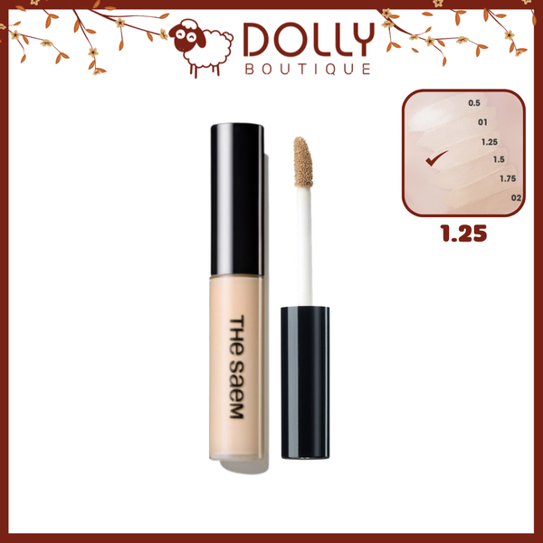 Kem Che Khuyết Điểm The Saem Cover Perfection Tip Concealer #1.25 Light Beige - 6.5g