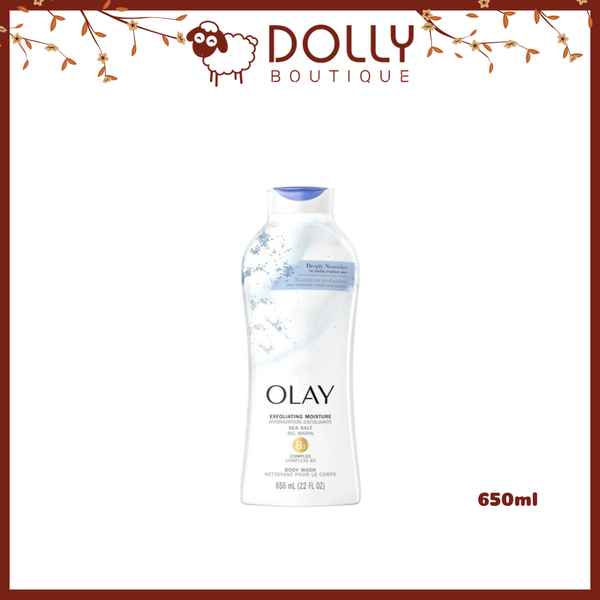 Sữa Tắm Olay Tẩy Tế Bào Chết Với Hạt Muối Biển Daily Moisture With Sea Salts Body Wash 650ml