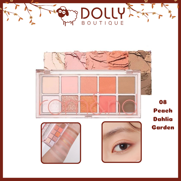 Phấn Mắt 10 Ô Romand Better Than Palette #08 Peach Dahlia Garden 7.2g