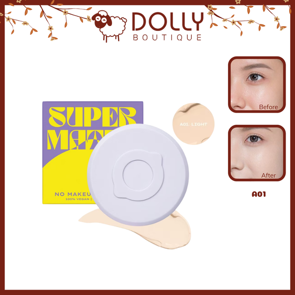 Phấn Nước Thuần Chay Kiềm Dầu Lemonade Supermatte No Makeup - A01 Light