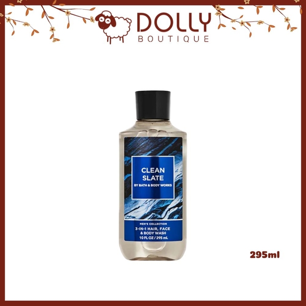 Sữa Tắm Gội Nam Bath & Body Works Clean Slate 3in1 295ml