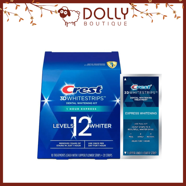 Miếng Dán Trắng Răng Crest 3D Whitestrips 1 Hour Express (1miếng)