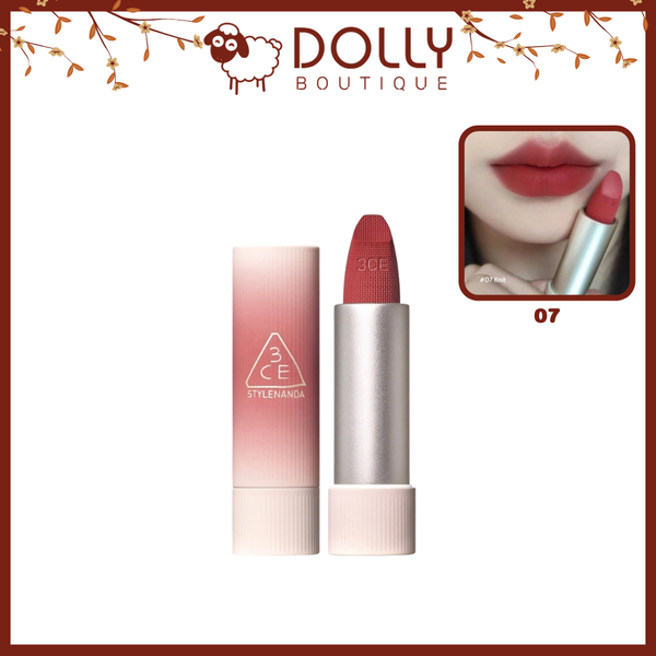Son Thỏi Lì 3CE Cashmere Hug Lipstick 07 Knit 3.5g