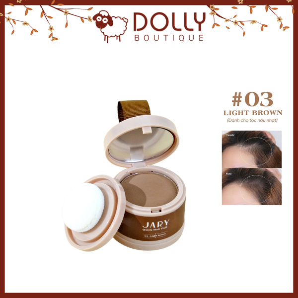 PHẤN CHẤM HÓI TÓC JARY QUICK HAIR PUFF - 03 - Light Brown (Màu nâu nhạt)
