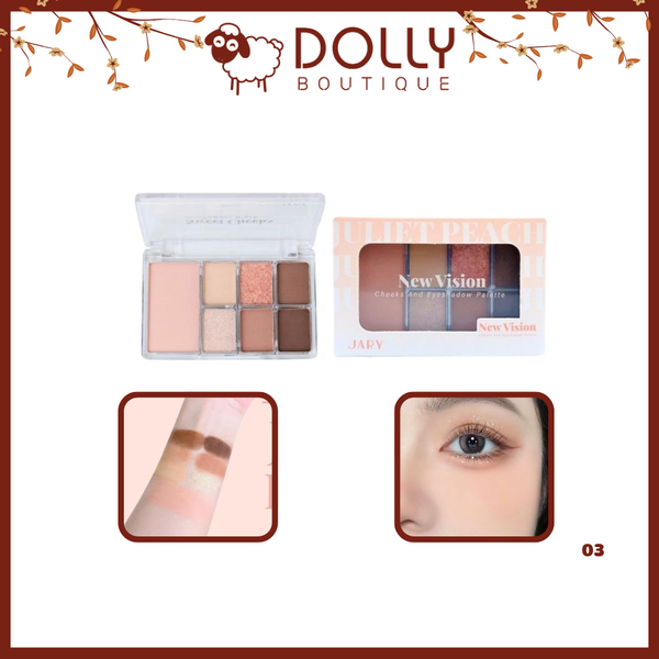 BẢNG PHẤN MÁ VÀ MẮT 7 Ô JARY NEW VISION CHEEKS EYESHADOW PALETTE - 03 - JULIET PEACH