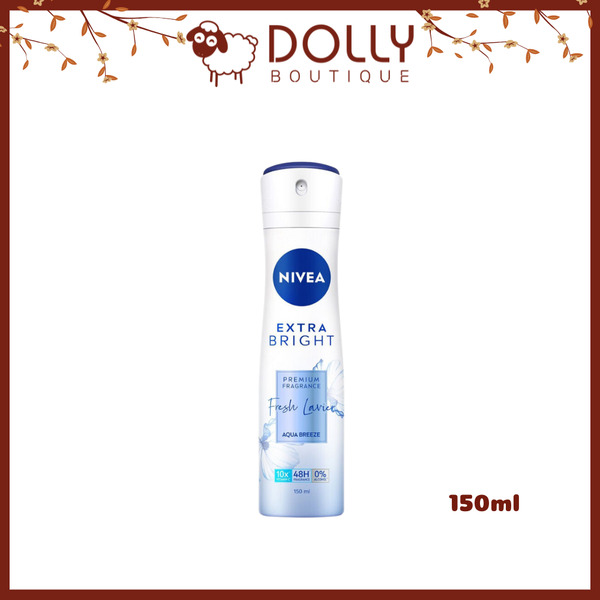 Xịt Khử Mùi Nivea Extra Bright Premium Fragrance - Fresh Lavier ( Aqua Breeze ) Hương Cam & Gió Biển -150ml