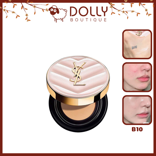 Phấn Nước YSL Touche Eclat Glow-Pact Cushion High Cover Mesh Foundation B10 Porcelain 12g