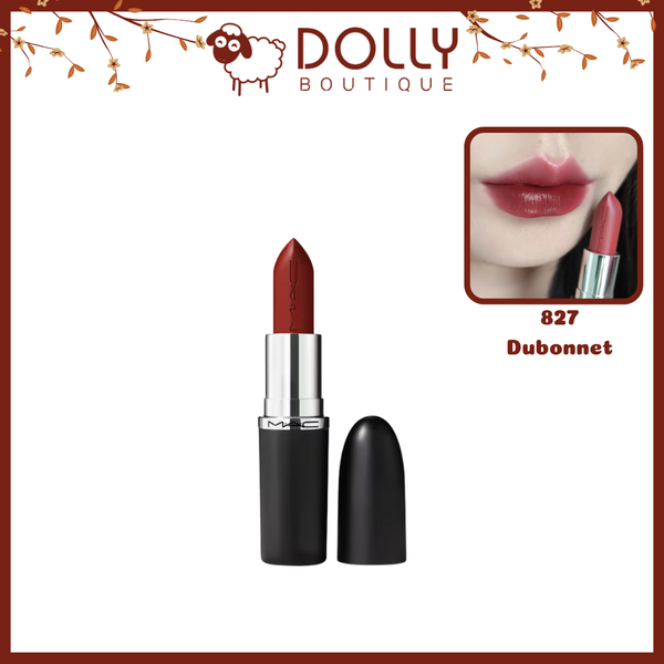 Son Thỏi Lì MAC Macximal Sleek Satin Lipstick Màu 827 Dubonnet