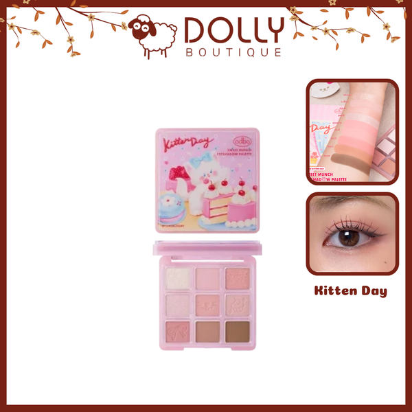 Bảng Phấn Mắt Odbo 9 ô Sweet Munch Eyeshadow Palette 02 Kitter Day 9g