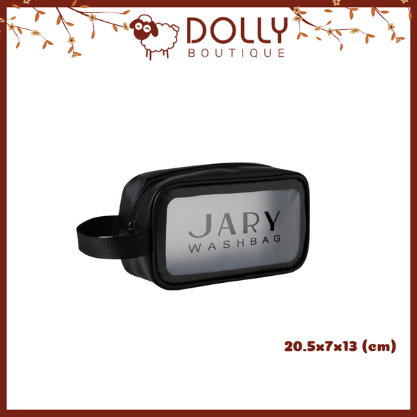 Túi đựng mỹ phẩm trong suốt JARY Wash Bag Size S - Màu Đen