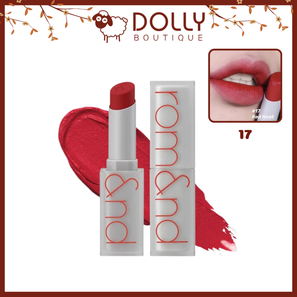 Son Thỏi Lì Romand Zero Matte Lipstick #17 Red Heat ( Màu Đỏ Thuần ) - 3g