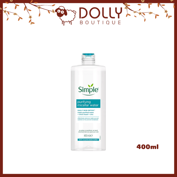 Nước Tẩy Trang Dành Cho Da Dầu Mụn Simple Purifying Micellar Water 400ml