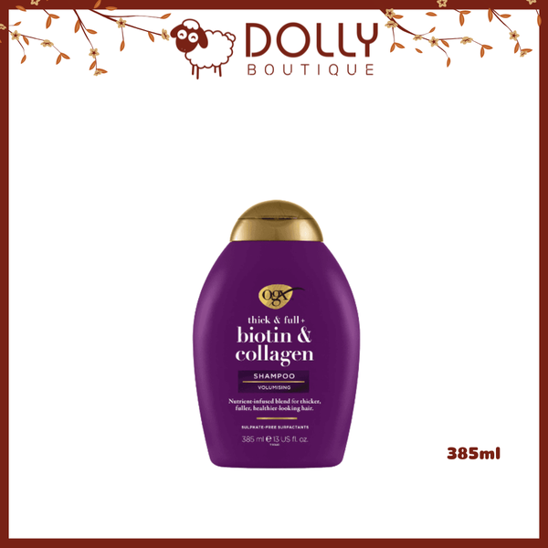 Bộ Dầu Gội Xả OGX Biotin & Collagen Làm Dày Tóc 385ml