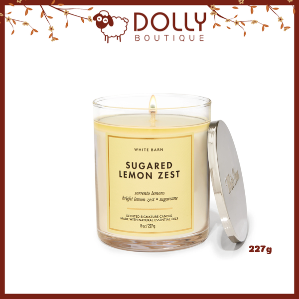 Nến Thơm 1 Bấc Bath & Body Works Sugared Lemon Zest Single Wick Candle 227g