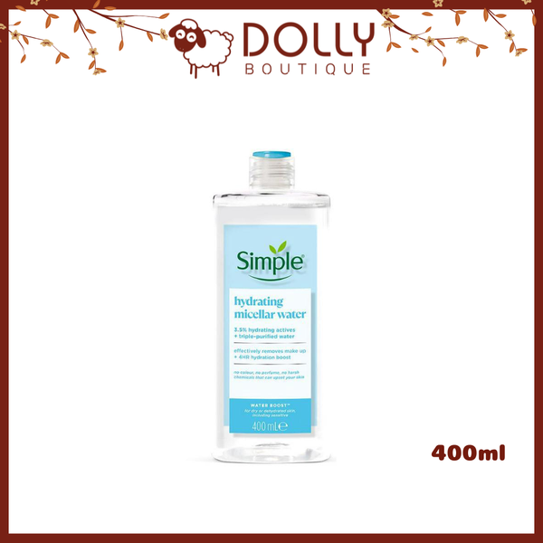 Nước Tẩy Trang Simple Hydrating Micellar Water 400ml