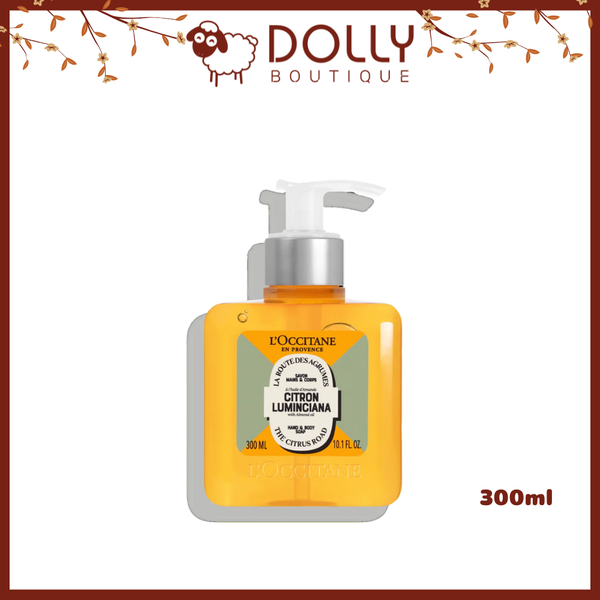 Dầu Tắm Hạnh Nhân Hương Chanh Vàng L'Occitane Citron Luminciana Hand & Body Soap 300ml