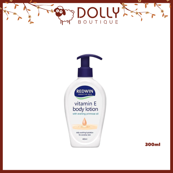 Sữa dưỡng thể Redwin Vitamin E Body Lotion 400ml, cấp ẩm sâu, nuôi dưỡng da mềm mịn và sáng khỏe.