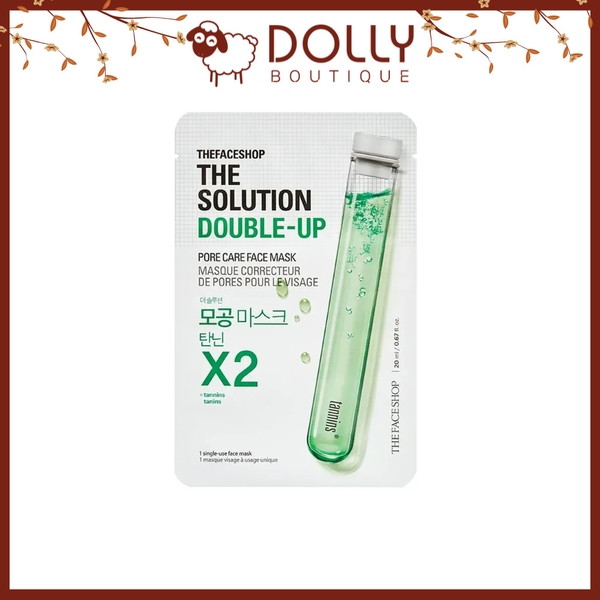 Mặt Nạ Giấy Se Khít Lỗ Chân Lông The Face Shop The Solution Double Up Pore Mask - 20ml