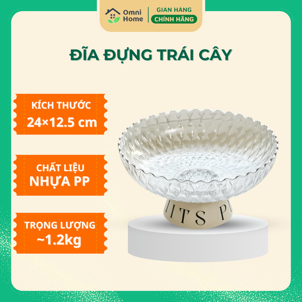 Đĩa đựng trái cây dày dặn, đĩa lớn sang trọng phù hợp bày hoa quả phòng khách, bày mâm ngũ quả ngày Tết Sang Trọng