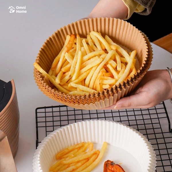 GIẤY NẾN NÂU LÓT NỒI CHIÊN KHÔNG DẦU