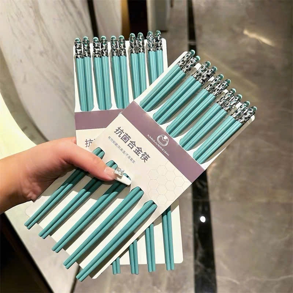 Set 10 Đôi Đũa Hợp Kim Kháng Khuẩn KANGJUNWEISHI
