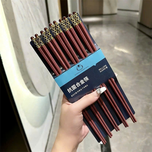 Set 10 Đôi Đũa Hợp Kim Kháng Khuẩn KANGJUNWEISHI