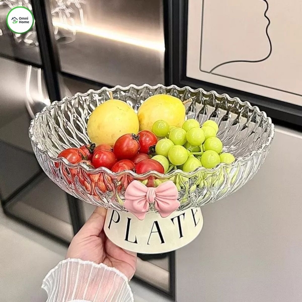 Đĩa đựng trái cây dày dặn, đĩa lớn sang trọng phù hợp bày hoa quả phòng khách, bày mâm ngũ quả ngày Tết Sang Trọng