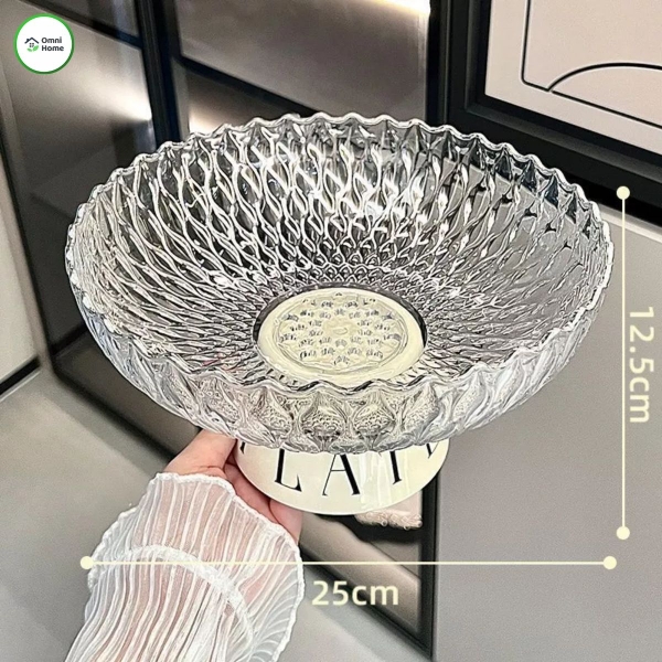 Đĩa đựng trái cây dày dặn, đĩa lớn sang trọng phù hợp bày hoa quả phòng khách, bày mâm ngũ quả ngày Tết Sang Trọng