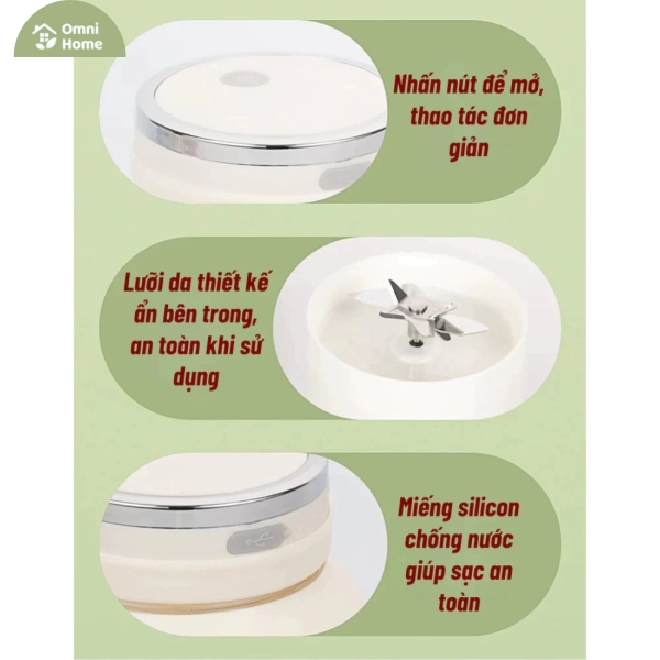 Máy Xay Sinh Tố Mini OSTMARS – Nhỏ Gọn, Mạnh Mẽ, Xay Nhanh Mọi Lúc Mọi Nơi