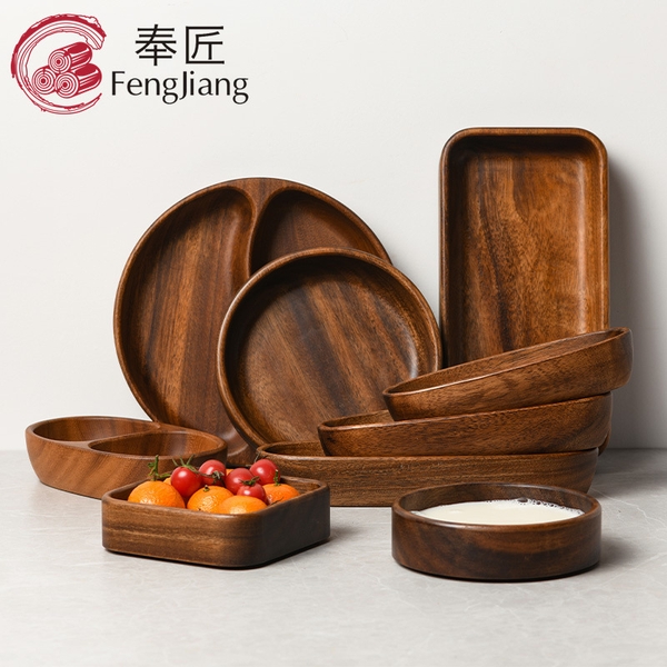 Đĩa & Bát Gỗ Keo Phong Cách Nhật - Tinh Hoa Nghệ Thuật Cho Bàn Ăn