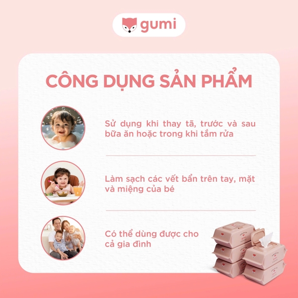Khăn ướt GUMI 100 tờ