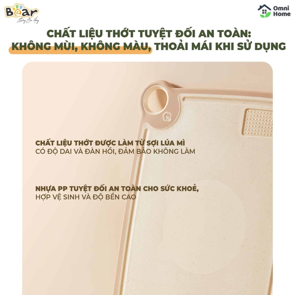 Thớt nhựa kháng khuẩn đa năng Bear CX-E0023