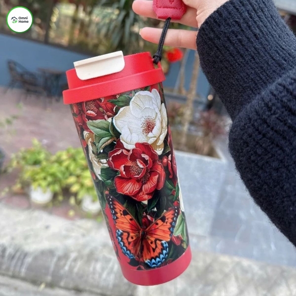 🦋 LY GIỮ NHIỆT COFFEE HOA VĂN CON BƯỚM – THANH LỊCH, GIỮ NHIỆT CHUẨN GU