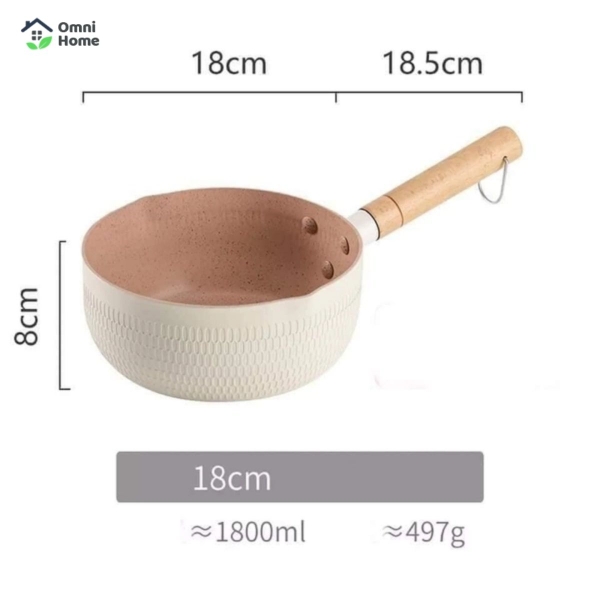 Chảo từ chống dính lòng sâu, màu đẹp - Size 18cm