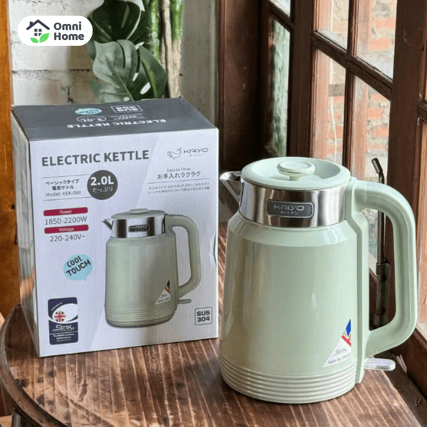 Ấm siêu tốc 2 lớp Cool touch Kaiyo size 2L