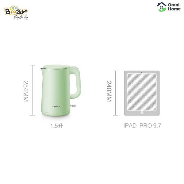 Bình đun nước siêu tốc Bear ZDH-B15T1