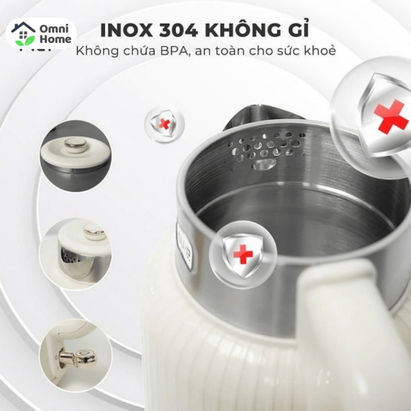 Ấm siêu tốc cách nhiệt Gume GM-EK041